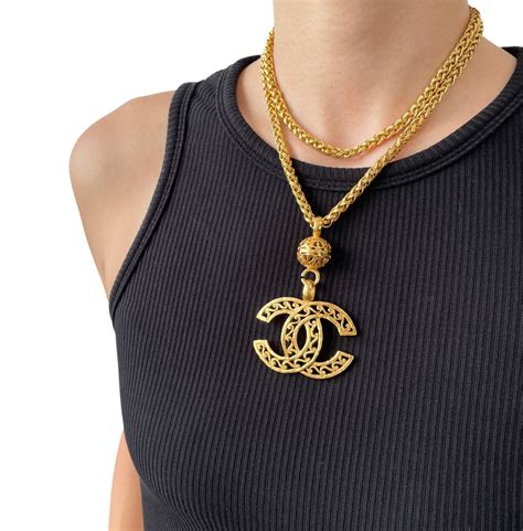 chanel toggle necklace|chanel dress necklace.